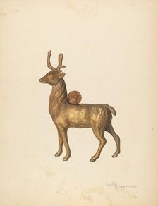 Child's Saving Bank (Deer), c. 1940. Creator: Carl Buergerniss