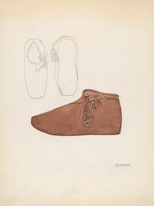 Child's Shoe, c. 1936. Creator: Margaret Concha