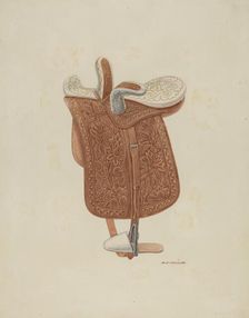 Child's Side Saddle, c. 1940. Creator: Randolph F Miller