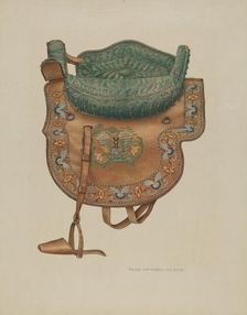 Child's Side Saddle, c. 1940. Creator: Rose Campbell-Gerke