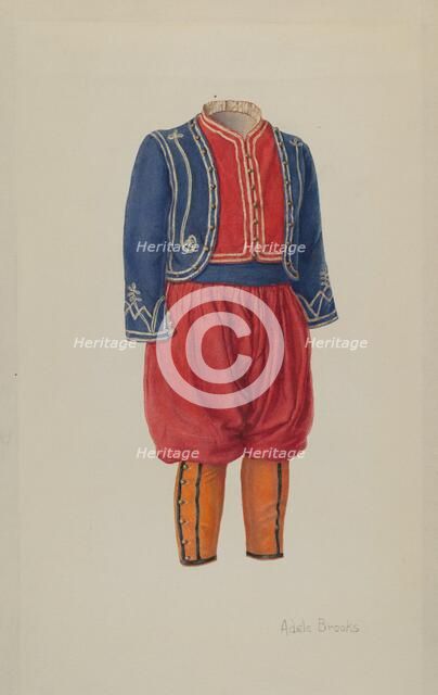 Child's Soldier Suit, c. 1938. Creator: Adele Brooks.