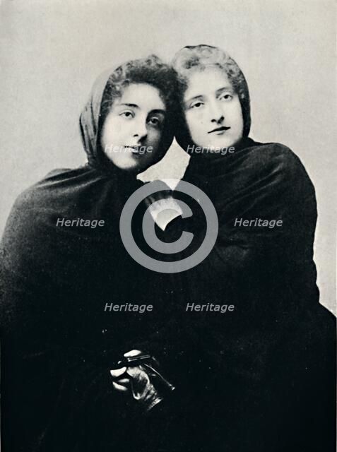 'Chilian Ladies in Church Attire (Manto)', 1911. Artist: Unknown.