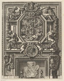 Chimney with a Bacchanal over the Mantle from Grandes Cheminée ca. 1644-66. Creator: Jean le Pautre