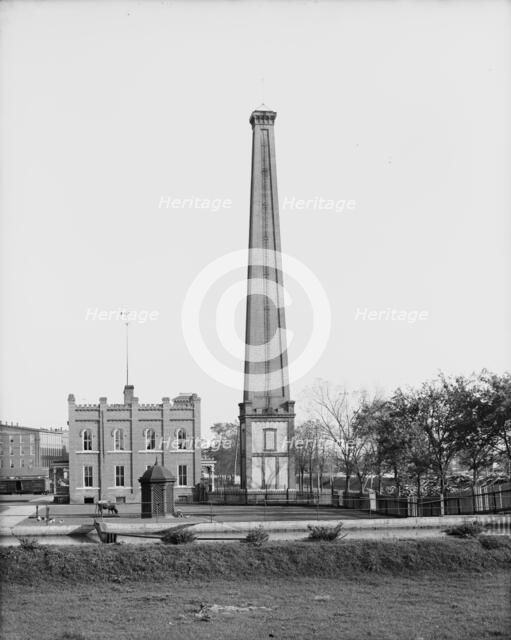 Chimney of old Confederate Powder Works Mill, Augusta, Ga., between 1900 and 1910. Creator: Unknown.