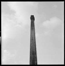 Chimney of Salt's Mill, Victoria Road, Saltaire, Shipley, Bradford, West Yorkshire, 1966-1974. Creator: Eileen Deste