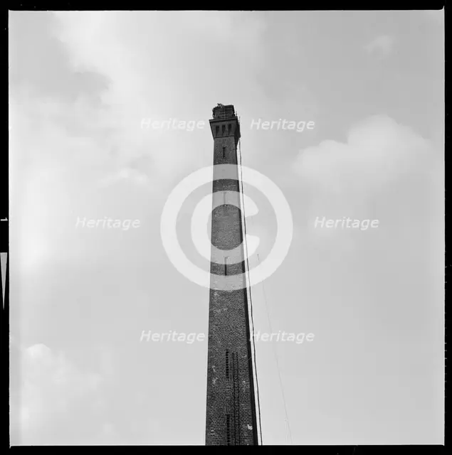 Chimney of Salt's Mill, Victoria Road, Saltaire, Shipley, Bradford, West Yorkshire, 1966-1974. Creator: Eileen Deste.