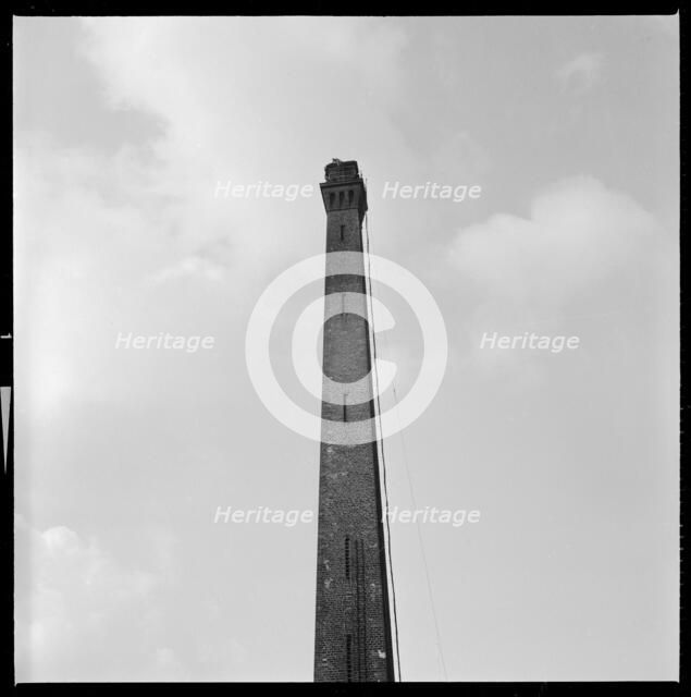 Chimney of Salt's Mill, Victoria Road, Saltaire, Shipley, Bradford, West Yorkshire, 1966-1974. Creator: Eileen Deste.