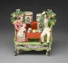 Chimney Ornament: Tee Total, Staffordshire, c. 1820. Creator: Staffordshire Potteries