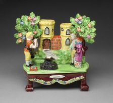 Chimney Ornament: Wedding, Staffordshire, c. 1820. Creator: Staffordshire Potteries