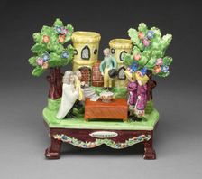 Chimney Ornament: Baptism of Mary, Staffordshire, c. 1820. Creator: Staffordshire Potteries