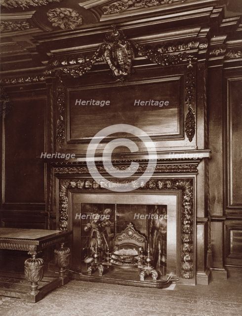 Chimney Piece, Tallow Chandlers' Hall, c1886. Creator: Henry Dixon & Son.