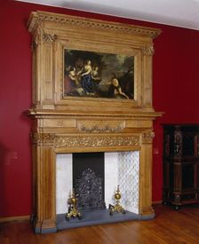 Chimney piece with representation of Odysseus and Nausicaa, 1639. Creator: Philips Vinckboons II