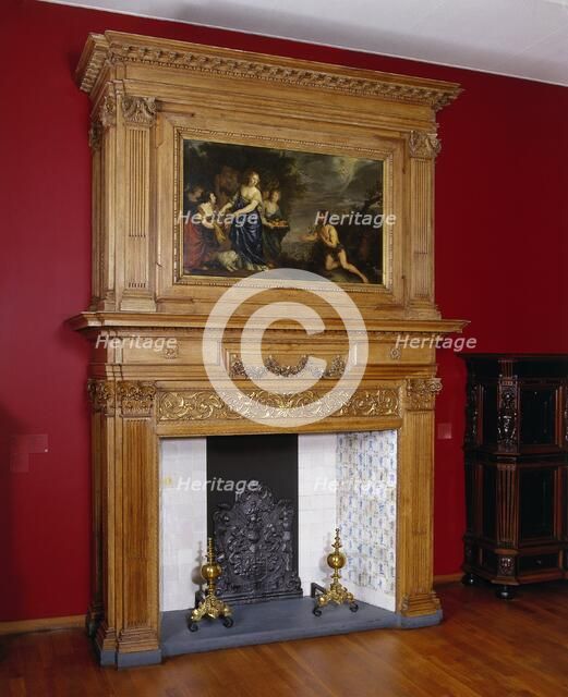 Chimney piece with representation of Odysseus and Nausicaa, 1639. Creator: Philips Vinckboons II.