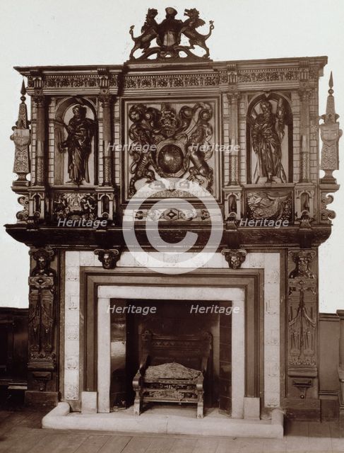 Chimney Piece, Court House. St. Andrew's, Holborn, c1886. Creator: Henry Dixon & Son.