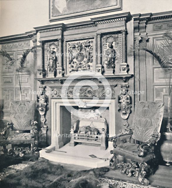 'Chimney-Piece in the Great Hall, Castle Ashby, Northampton', 1927. Artist: Unknown.