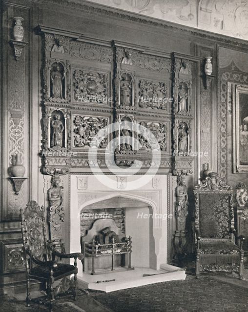 'Chimney-Piece in the King William Drawing room, Castle Ashby', 1927. Artist: Unknown.