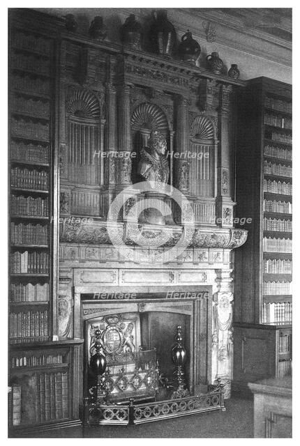 Chimney piece of the Library at Windsor Castle, 1896. Artist: Unknown