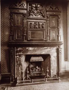 Chimney Piece, Sessions House, Clerkenwell, c1886. Creator: Henry Dixon & Son