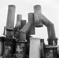 Chimney pots, Soho, London, 1960-1965. Artist: John Gay