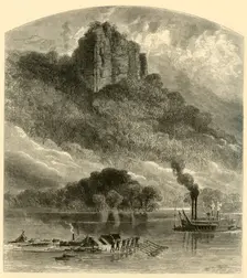 Chimney Rock, near Fountain City 1874. Creator: Alfred Waud