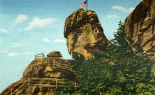 Chimney Rock and Rock Pile, Western North Carolina 1942. Creator: Unknown