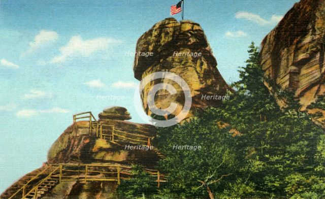 'Chimney Rock and Rock Pile, Western North Carolina', 1942. Creator: Unknown.
