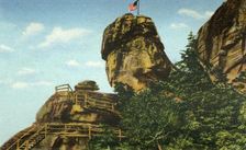 Chimney Rock and Rock Pile, Western North Carolina 1942. Creator: Unknown