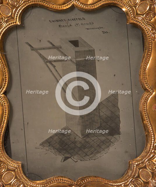 Chimney Scaffold, 1860. Creator: J. Jeane.