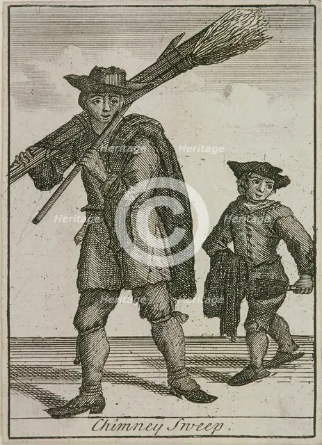 'Chimney Sweep', Cries of London, (c1688?). Artist: Anon