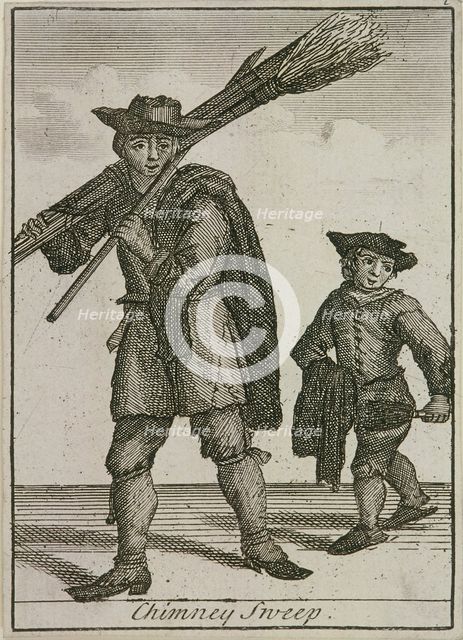 'Chimney Sweep', Cries of London, (c1688?). Artist: Anon