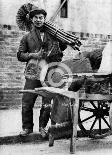 Chimney sweep, London, 1926-1927.Artist: McLeish