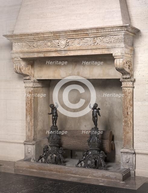 Chimneypiece with Shield of Arms of the Barbo of Venice, last third 15th century. Creator: Unknown.