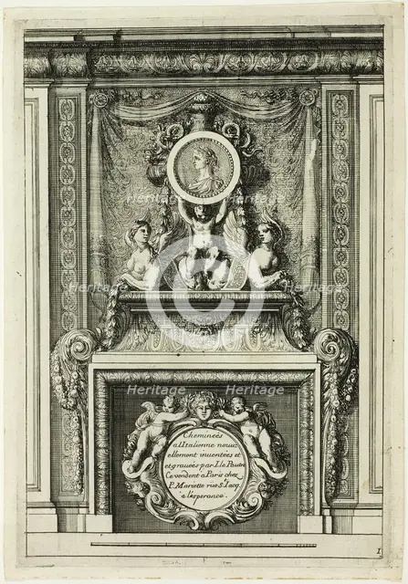 Chimneys in the Italian Manner, c. 1665. Creator: Jean le Pautre.