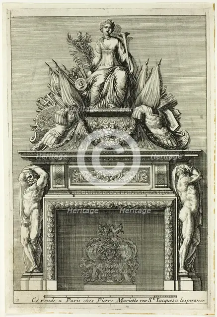 Chimneys in the Italian Manner, c. 1665. Creator: Jean le Pautre.