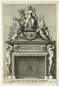 Chimneys in the Italian Manner, c. 1665. Creator: Jean le Pautre