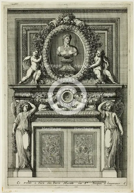 Chimneys in the Italian Manner, c. 1665. Creator: Jean le Pautre.