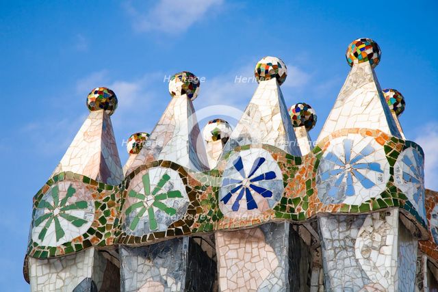 Chimneys of Batllo House, Barcelona, Spain, 2007. Creator: Samuel Magal.