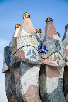 Chimneys of Battlo House, Barcelona, Spain, 2007. Creator: Samuel Magal