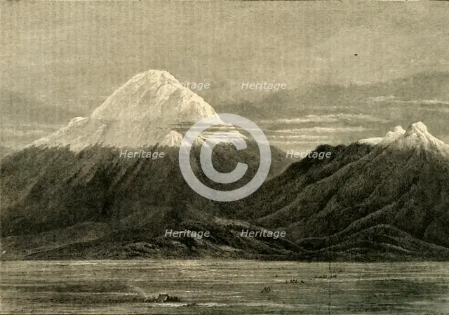 'Chimborazo and Carihuairzao, from the Direction of Riobamba', 1881. Creator: Unknown.