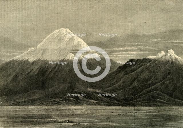 'Chimborazo and Carihuairzao, from the Direction of Riobamba', 1881. Creator: Unknown.
