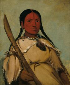 Chin-cha-pee, Fire Bug That Creeps, Wife of Pigeon's Egg Head, 1832. Creator: George Catlin