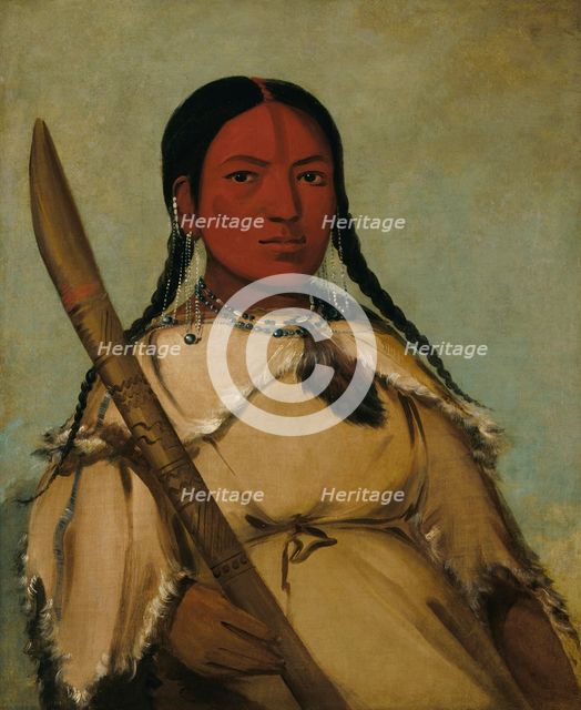 Chin-cha-pee, Fire Bug That Creeps, Wife of Pigeon's Egg Head, 1832. Creator: George Catlin.