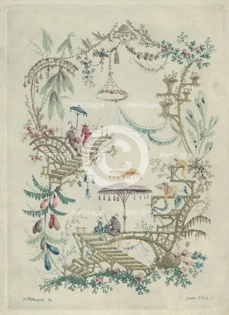 Chinoiserie from Nouvelle Suite de Cahiers Arabesques Chinois, 1790-99. Creator: Jean-Baptiste Pillement.