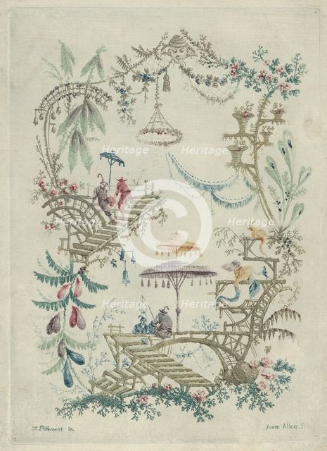 Chinoiserie from Nouvelle Suite de Cahiers Arabesques Chinois, 1790-99. Creator: Jean-Baptiste Pillement.
