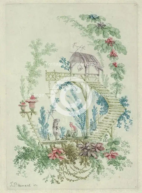 Chinoiserie from Nouvelle Suite de Cahiers de Dessins Chinois, 1790-99. Creator: Jean-Baptiste Pillement.