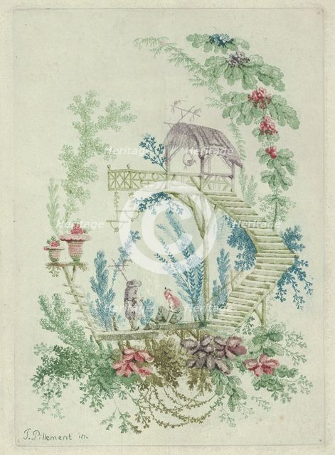 Chinoiserie from Nouvelle Suite de Cahiers de Dessins Chinois, 1790-99. Creator: Jean-Baptiste Pillement.