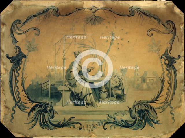 Chinoiserie in the style of Boucher for woodwork at the Hotel de Broglie, 1915. Creator: Felix Boutreux.