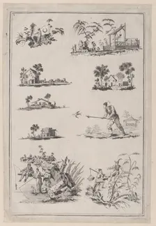 Chinoiserie Ornaments, ca. 1760-85. Creator: Jean-Baptiste Pillement