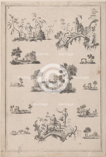 Chinoiserie Ornaments, ca. 1770. Creator: Jean-Baptiste Pillement.