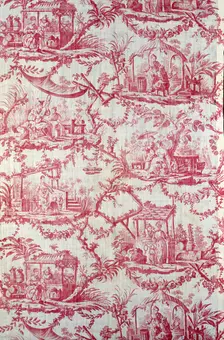 Chinoiseries (Furnishing Fabric), France, c. 1780. Creator: Christophe-Philippe Oberkampf